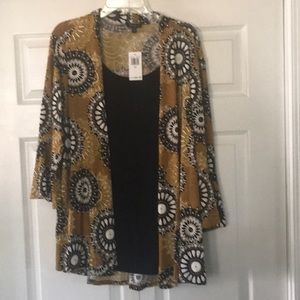 Plus size tunic with built in shell
